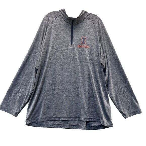 University of Illinois 1/4 Zip Pullover Sweatshirt Men's XXL Colosseum - Picture 1 of 8